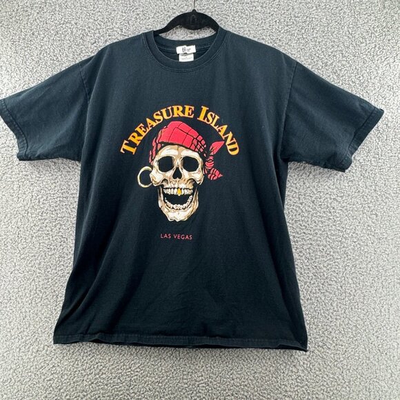 Treasure Island Las Vegas Pirate Skull T-Shirt Size Large - Picture 1 of 6